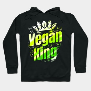 Vegan King With Leaves Crown - Go Vegan Hoodie